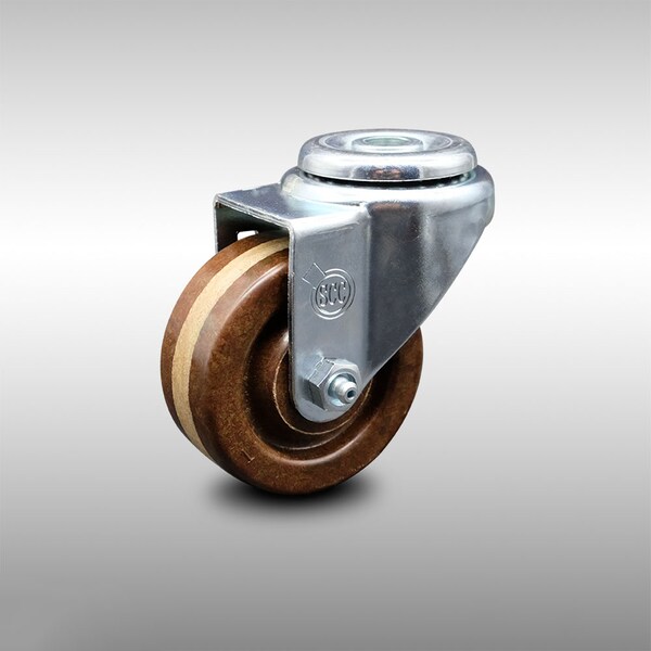 3 Inch SS High Temp Phenolic Wheel Swivel Bolt Hole Caster